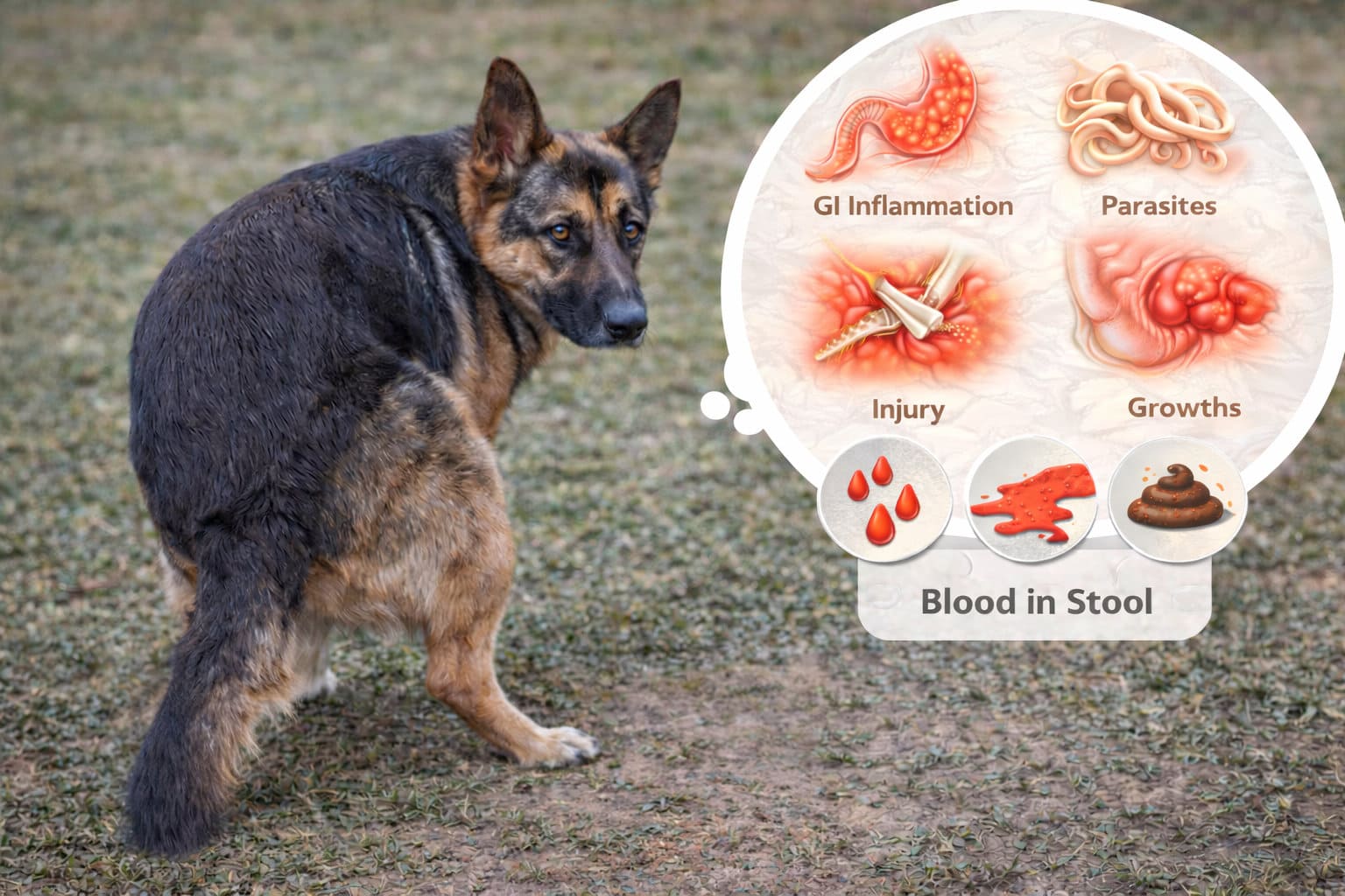 Blood in a Dog’s Stool Is a Symptom That Requires Attention