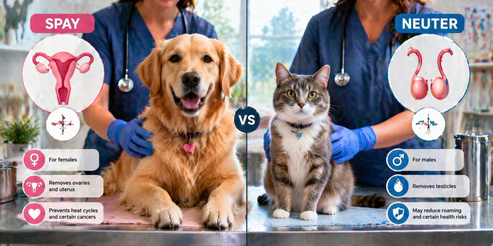 Difference Between Spay and Neuter Surgery